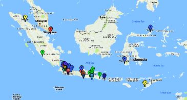 Peta Lokasi (Google Map) Program Kuliah Extension Nomor